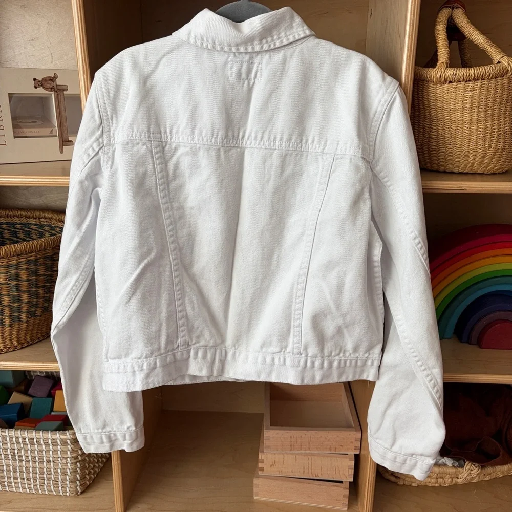 Ralph Lauren Girls Kids White Denim Jacket
